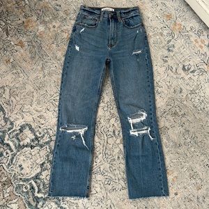 Abercrombie ankle straight ultra high rise jean